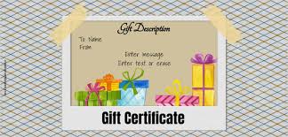 Free Printable Gift Certificates Business Certificate