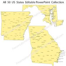 Us State Outline Maps With Major Cities Powerpoint Powerpoint Map