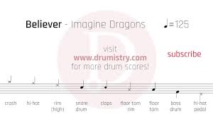 Imagine Dragons Believer Drum Score