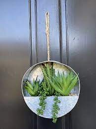 hanging artificial succulent plants