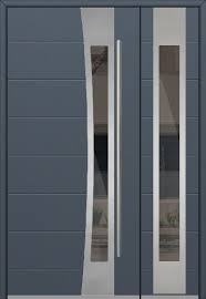 composite front door with side panels