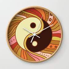 Funky Yin Yang Wall Clock By Kira