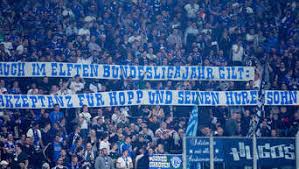 1899 hoffenheim played against fc schalke 04 in 2 matches this season. Schalke Fans Mit Ubler Beleidigung Gegen Hoffenheim Mazen Dietmar Hopp Tsg 1899 Hoffenheim