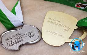 This is the medal for the run the year 2019 miles in 2019 challenge. Milo Malaysia Breakfast Day 2015 Putrajaya Malaysia Selina Wing Deaf Geek Blogger