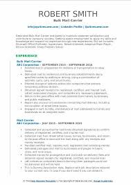 Mail Carrier Resume Samples Qwikresume