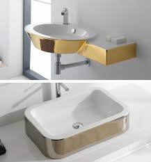 How to determine bathroom fixture dimensions. Gold Colored Bathroom Fixtures By Scarabeo