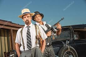 1920s era gangster partners stock photo