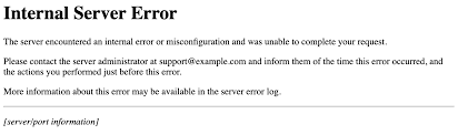 500 internal server error what it