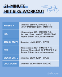 21 minute hiit bike workout to get your