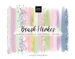 spring colors tea party brush strokes