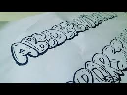 how to draw graffiti bubble letters a z
