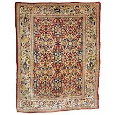 antique silk heriz or tabriz rug