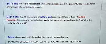 Ionization Reaction Equation