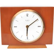 Vintage Wooden Mantel Clock For Weimar