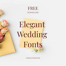 30 free elegant wedding fonts css author