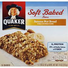 quaker soft baked bars banana nut