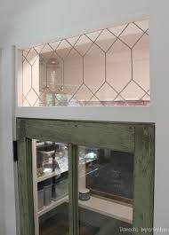 Simple Faux Leaded Glass And Our Rustic