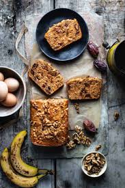 healthy banana bread with dates and