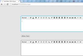 creating text editor using asp net and