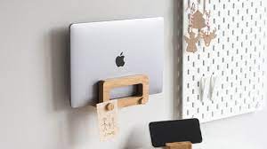 Wall Mounted Wood Laptop Holder Keeps