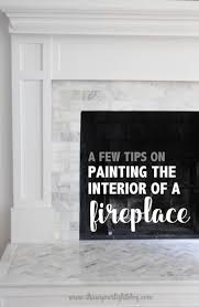 painting the interior of a fireplace