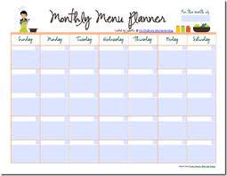 Monthly Menu Planner An Editable Pdf