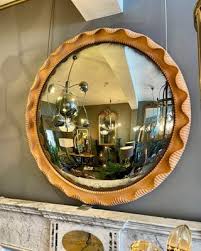 Large Distressed Convex Mirror With