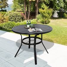 Round Metal Outdoor Dining Table