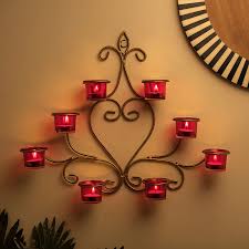 8 Votive Chic Golden Iron Wall Sconce