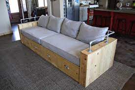 Modern Wood Storage Sofa Ana White