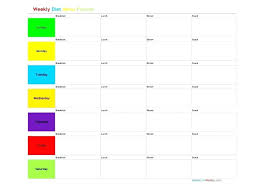 Excel Monthly Calendar Month Template Word Meal Plan Weekly Food