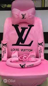Pink Louis Vuitton Branded Car Seat