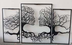 Wall Deco Tree Faces 3 Panel 81cm