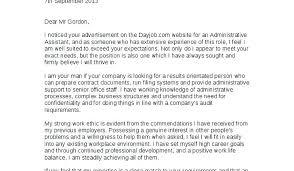 Sample Cover Letter For Administrative Assistant With No