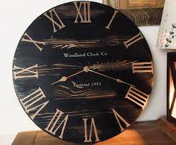 Copper Wooden Wall Clock Rustic