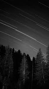 night-wood-mountain-star-sky-nature-bw ...