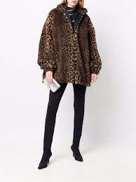 Balenciaga Leopard Print Oversized Coat