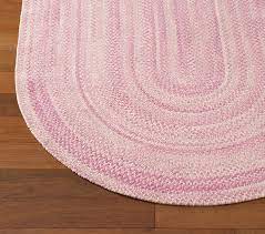 pink chenille braided rug swatch