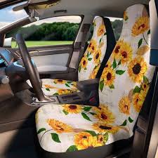 Set Retro Flower Car Seat Covers