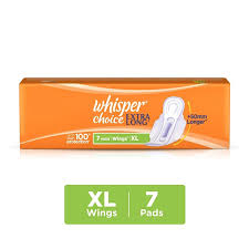 Whisper Choice Extra Long Sanitary Pads Extra Large Size 7 Pads