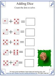 Second grade math and and learning math facts go hand in hand. Math Addition Worksheets Adding Dice