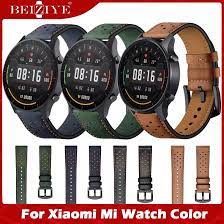 Dây đeo tay bằng da 22mm cho đồng hồ Xiaomi Mi Dây đeo màu thay thế Dây đeo đồng  hồ cho đồng hồ thông minh xiaomi mi watch
