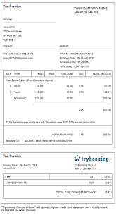Issuing A Tax Invoice To Your Customers Trybooking