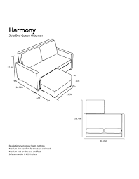 harmony sofa bed ottoman chaise add on