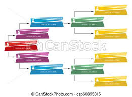 Colorful Business Structure Concept Corporate Organization Chart Scheme