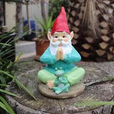 Garden Gnomes Statue Yoga Gnome Frog