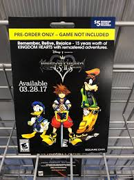 Kingdom Hearts Hd 1 5 2 5 Remix Pre Order Cards Are In