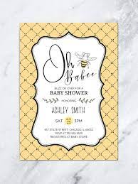 Cut card stock weight become like a honeypot and ornamental shapes in a way that you want. Oh Baby Bee Baby Shower Invitation Printable Gender Neutral Sprinkle Honeycomb Invite Little Honey Bumble Bee Party Yellow And Black Tda Party On Paper