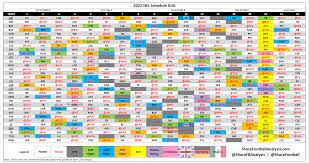 2022 NFL Regular Season Schedule Grid ...