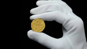 rare 14th century gold leopard coin